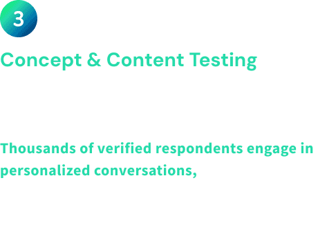 Concept and content testing content