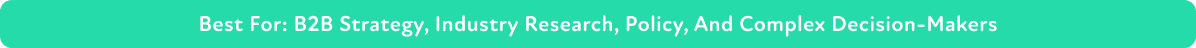 Best for B2B strategy and complex decision-makers